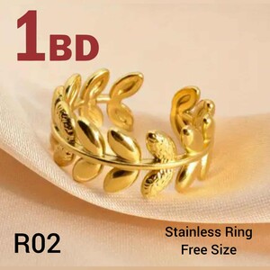 Stainless Steel Ring Free Size R02