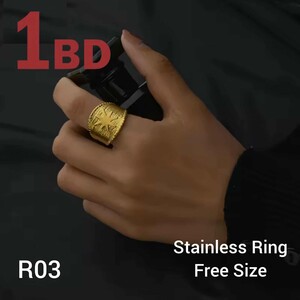 Stainless Steel Ring Free Size R03
