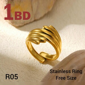 Stainless Steel Ring Free Size R05