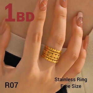 Stainless Steel Ring Free Size R07