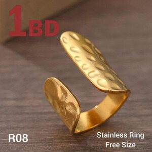 Stainless Steel Ring Free Size R08