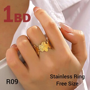 Stainless Steel Ring Free Size R09