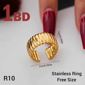 Stainless Steel Ring Free Size R10