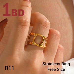 Stainless Steel Ring Free Size R11
