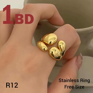 Stainless Steel Ring Free Size R12