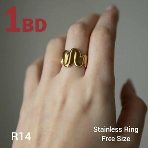 Stainless Steel Ring Free Size R14