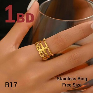 Stainless Steel Ring Free Size R17
