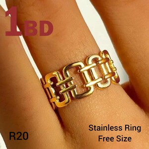 خاتم استانلس فرى سايز R20