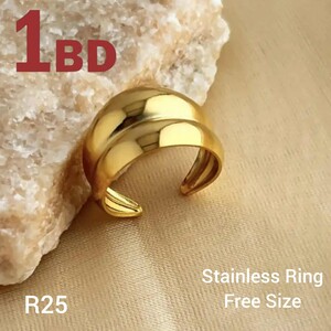 Stainless Steel Ring Free Size R25