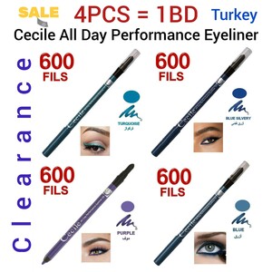 Cecile All Day Performance Eyeliner 4pcs